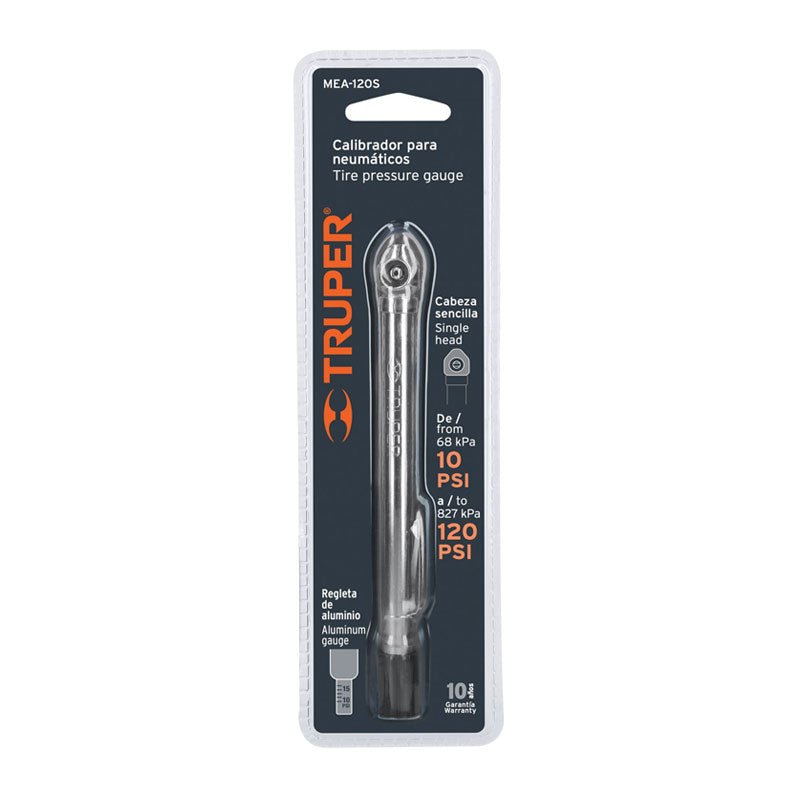 Calibrador De Presión 120 Psi Cabeza Sencilla, Truper - Tool Ferreterías / Ferretodo - Herramientas y material de construcción.