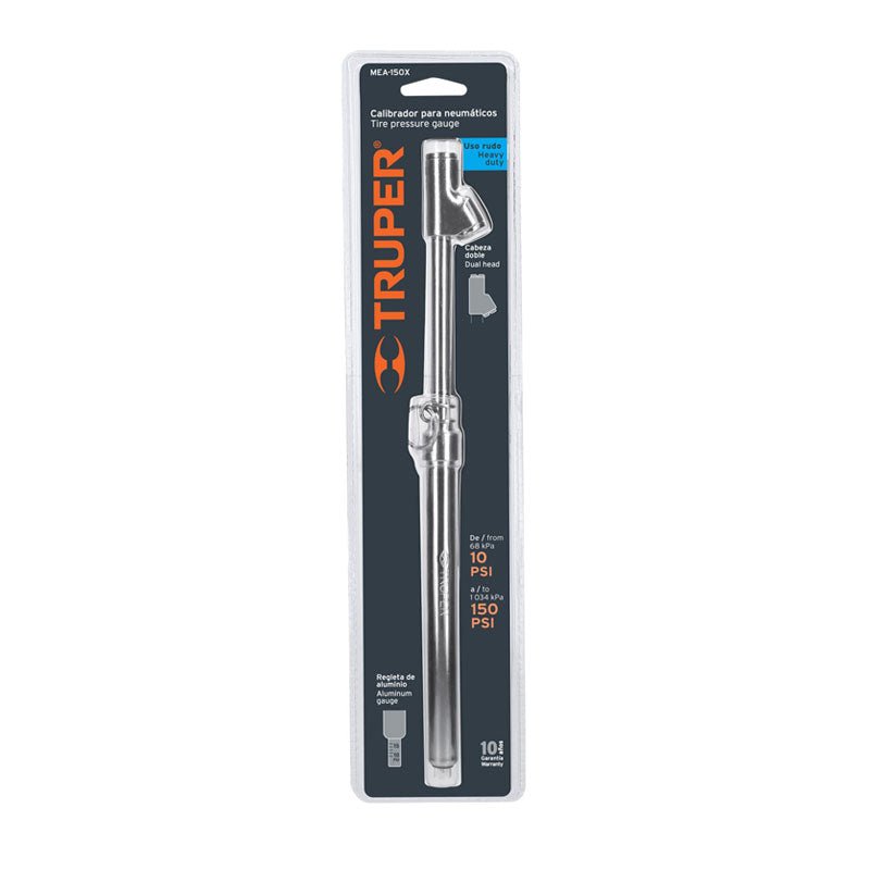 Calibrador De Presión 150 Psi Cabeza Doble, Uso Rudo, Truper - Tool Ferreterías / Ferretodo - Herramientas y material de construcción.