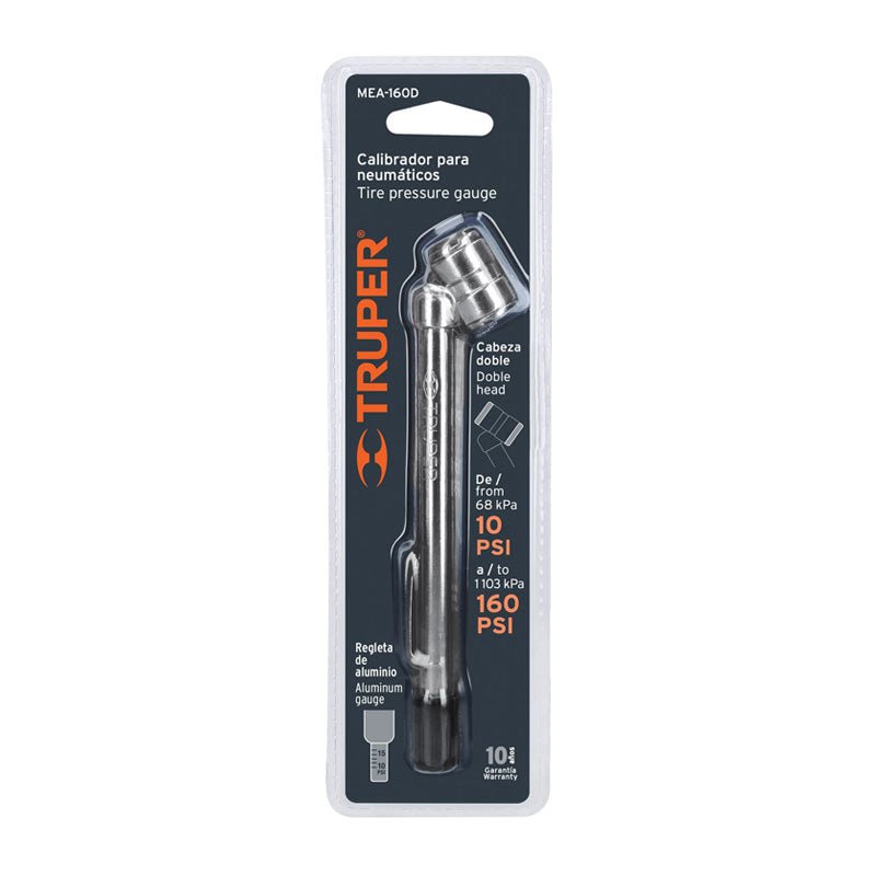 Calibrador De Presión 160 Psi Cabeza Doble, Truper - Tool Ferreterías / Ferretodo - Herramientas y material de construcción.