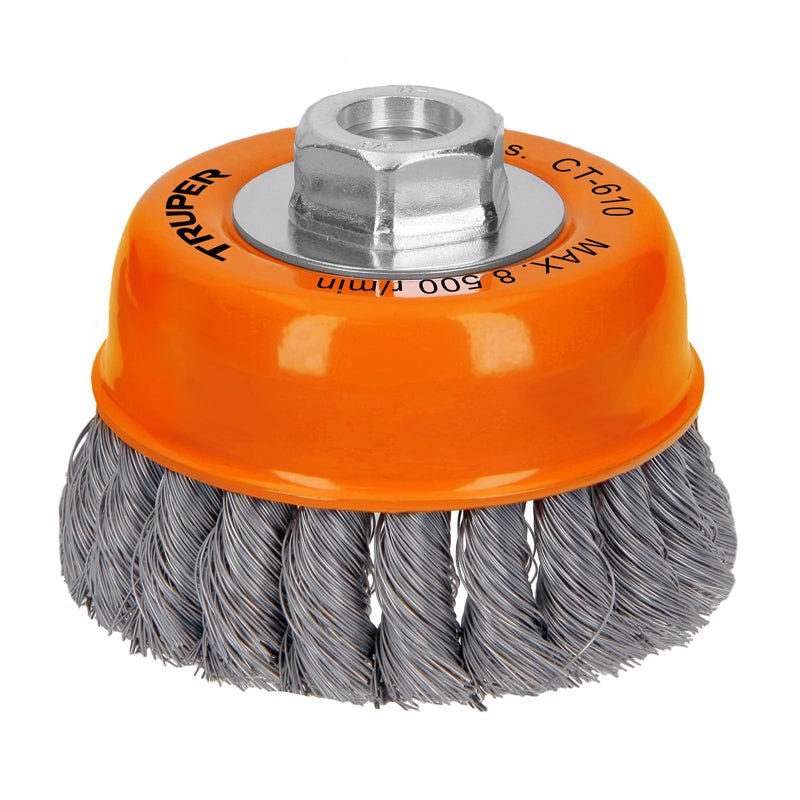 Carda Copa De 4" Con Alambre Trenzado Fino Ct610 Truper 14187 - Tool Ferreterías / Ferretodo - Herramientas y material de construcción.