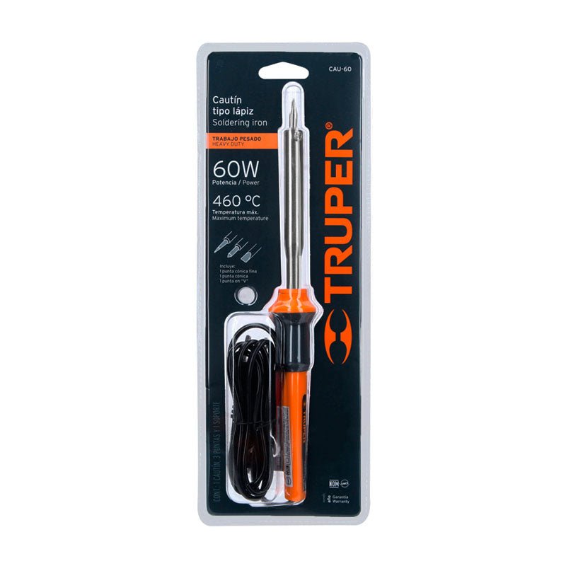 Cautín 60 W Tipo Lápiz Para Trabajo Pesado, Truper - Tool Ferreterías / Ferretodo - Herramientas y material de construcción.