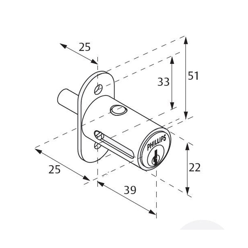 Cerradura 200 C Phillips - Tool Ferreterías / Ferretodo - Herramientas y material de construcción.