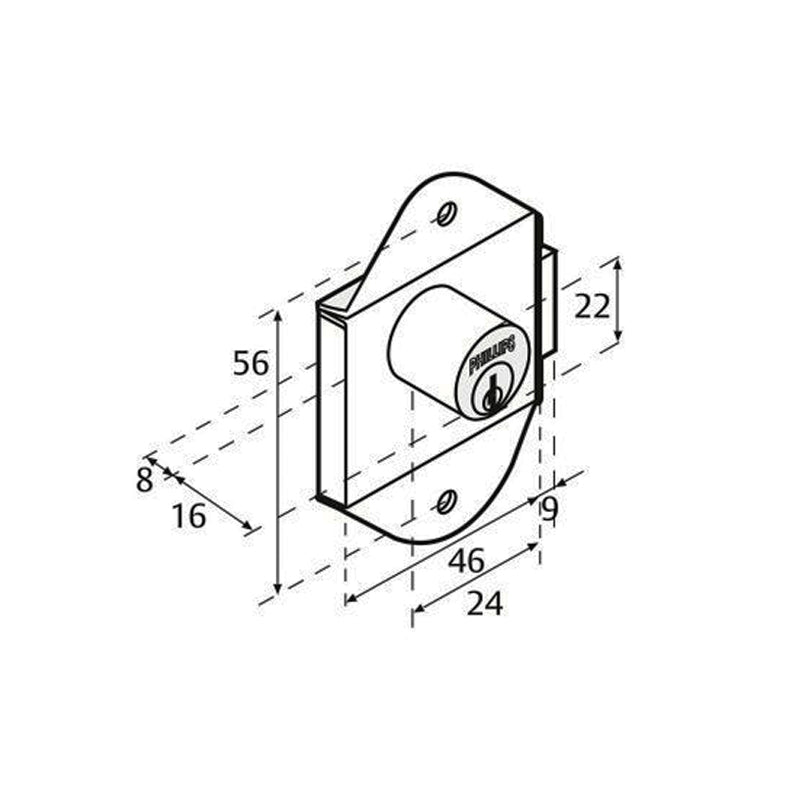 Cerradura 32 C Phillips Mx7 - Tool Ferreterías / Ferretodo - Herramientas y material de construcción.