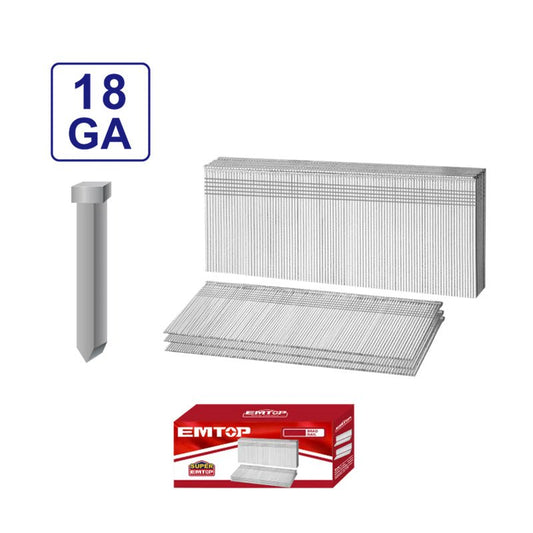 Clavos para clavadora 6000 piezas, ENAL18356 Emtop - Tool Ferreterías / Ferretodo - Herramientas y material de construcción.