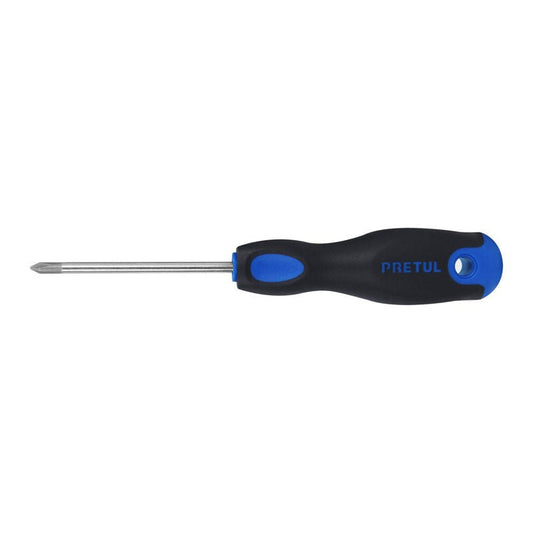 Desarmador de cruz de 3/16" x 3" con mango Comfort Grip, 21493 Pretul DP 3/16X3BP - Tool Ferreterías / Ferretodo - Herramientas y material de construcción.