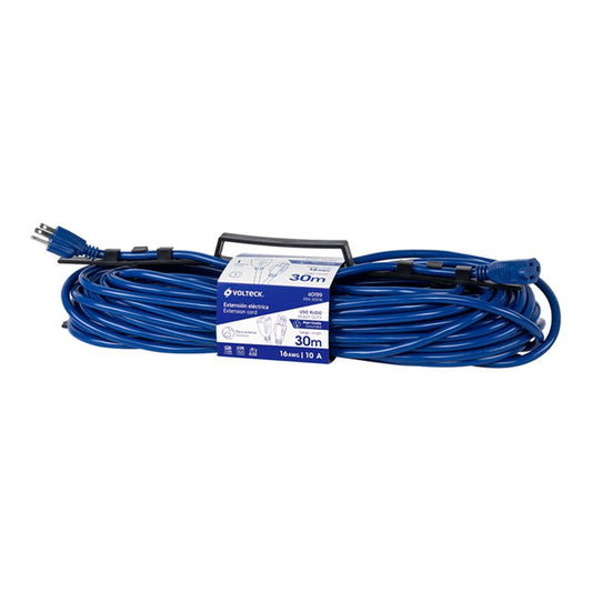 Extensión De Uso Rudo Aterrizada 30 M Calibre 16, Volteck - Tool Ferreterías / Ferretodo - Herramientas y material de construcción.