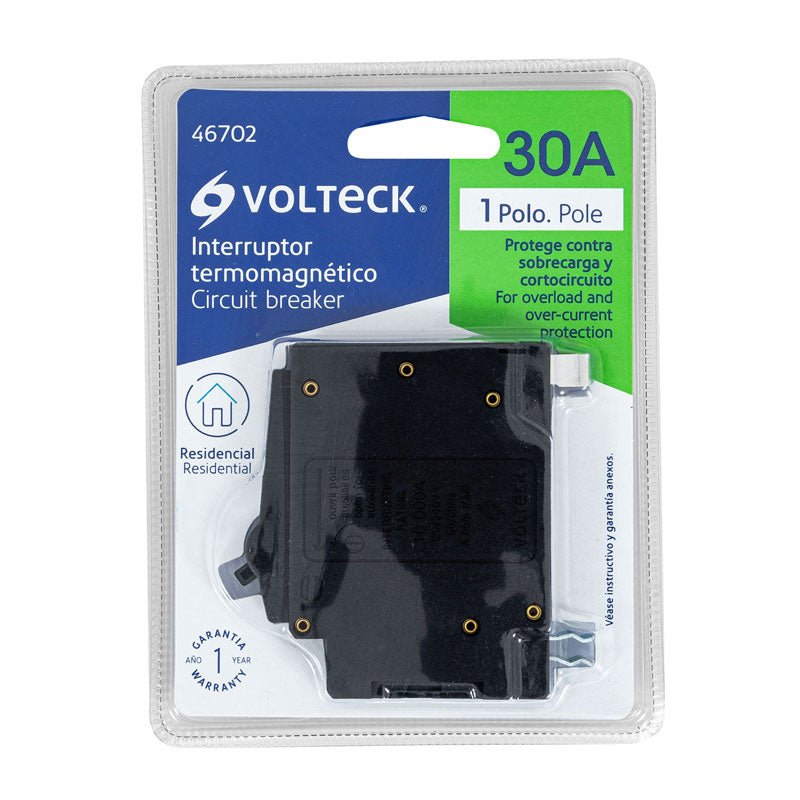 Interruptor termomagnético 1 polo 30 A, 46702 Volteck IT 130 - Tool Ferreterías / Ferretodo - Herramientas y material de construcción.