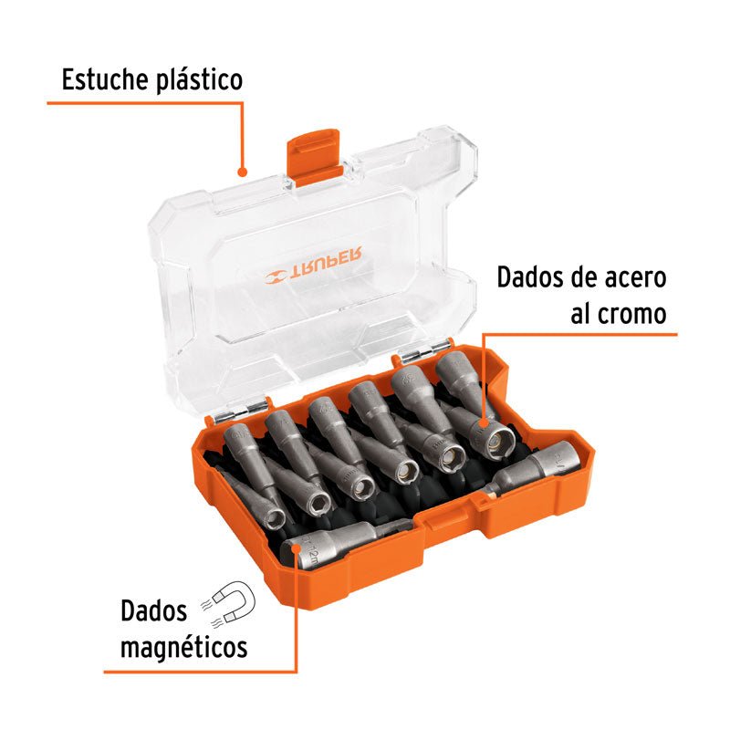 Juego de 14 dados magnéticos para taladro, 101961 Truper PUNCA 14X - Tool Ferreterías / Ferretodo - Herramientas y material de construcción.