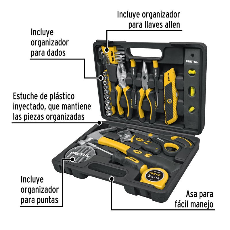 Juego de 42 herramientas Comfort Grip, 22101 Pretul SET 42 - Tool Ferreterías / Ferretodo - Herramientas y material de construcción.