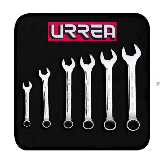 Juego De 6 Llaves Combinadas Cortas Pull Espejo 1200T6 Urrea - Tool Ferreterías / Ferretodo - Herramientas y material de construcción.