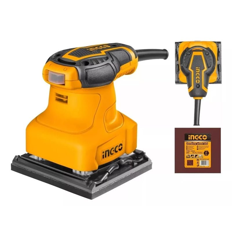 Lijadora Orbital Con 5 Hojas De Lija De 1/4 Hoja De 240 W, Ups2408 Ingco - Tool Ferreterías / Ferretodo - Herramientas y material de construcción.