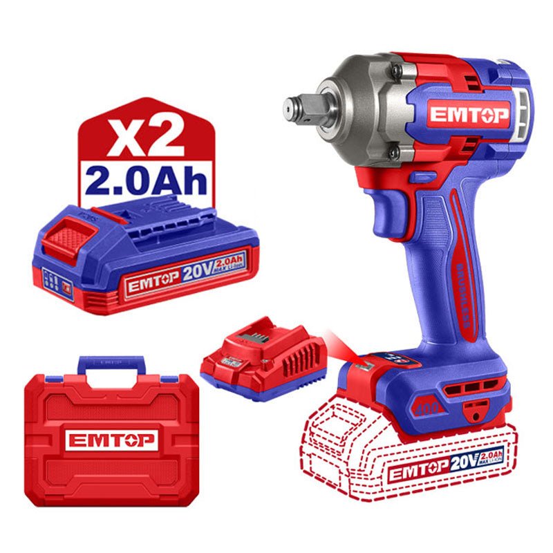 Llave imp.1/2"inal.c/acc.20v ULCIWL2040 Emtop - Tool Ferreterías / Ferretodo - Herramientas y material de construcción.