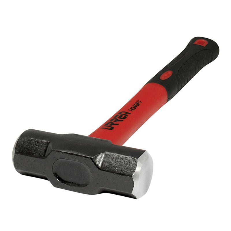 Marro octagonal cabeza maquinada con mango de fibra de vidrio de 15 1/4", 3 lb, 1434GFV Urrea - Tool Ferreterías / Ferretodo - Herramientas y material de construcción.