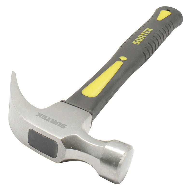Martillo de uña curva de 16 oz, mango de fibra de vidrio, 416F Surtek - Tool Ferreterías / Ferretodo - Herramientas y material de construcción.