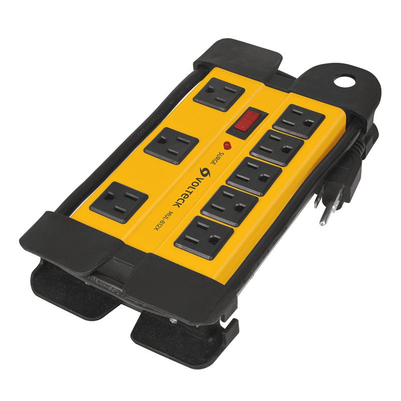 Multicontacto 14 AWG industrial supresor de picos 8 entradas, 48188 Volteck MUL 812X - Tool Ferreterías / Ferretodo - Herramientas y material de construcción.