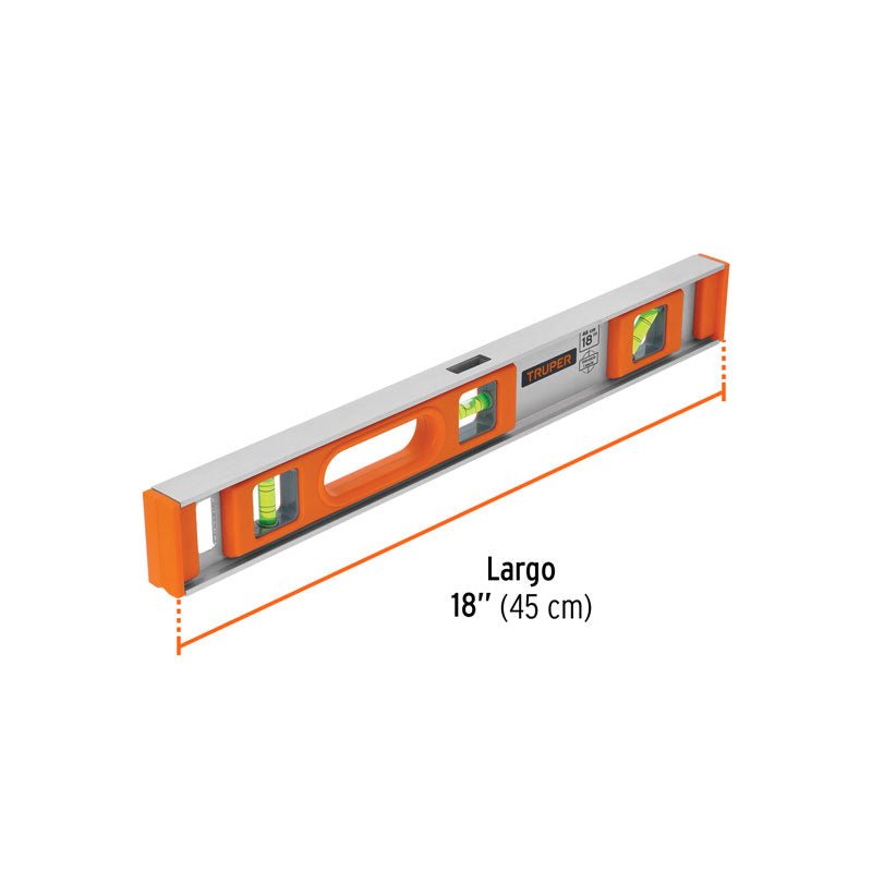 Nivel clasico c/tornillo 3 gota np - 18 truper 17034 - Tool Ferreterías / Ferretodo - Herramientas y material de construcción.
