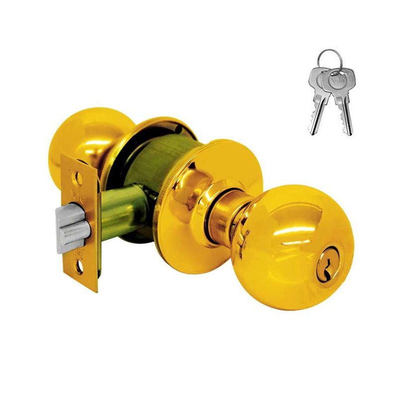 Perilla Yale Ball Entrada Latón Brillante Mx80051 - Tool Ferreterías / Ferretodo - Herramientas y material de construcción.