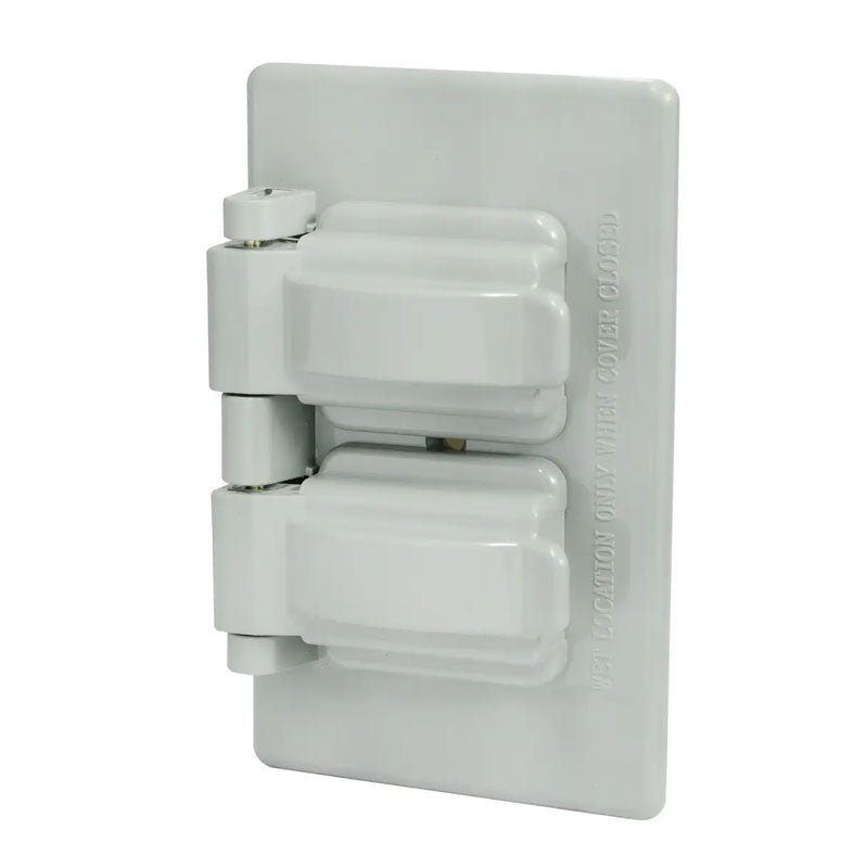 Placa doble plástica para intemperie, línea estándar, color gris, 136612 Surtek - Tool Ferreterías / Ferretodo - Herramientas y material de construcción.