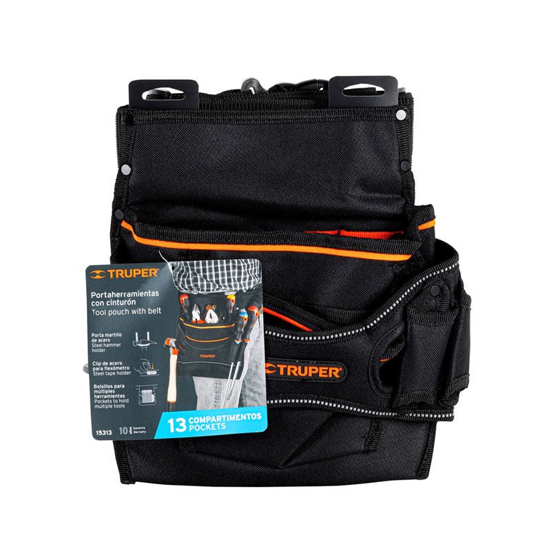 Porta herramientas de poliéster con 13 compartimentos, 15313 Truper POHE13N - Tool Ferreterías / Ferretodo - Herramientas y material de construcción.