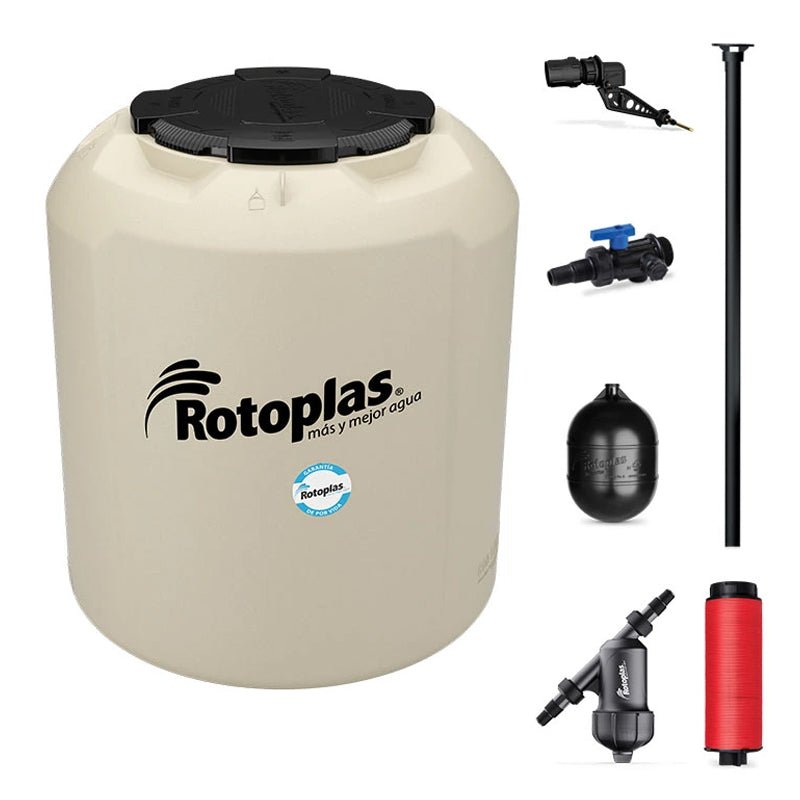 Tinaco Plus+ de 800 lts, color beige, con accesorios, 500471 Rotoplas - Tool Ferreterías / Ferretodo - Herramientas y material de construcción.