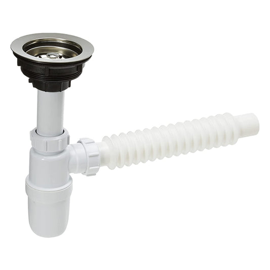 Céspol Flexible Con Bote Grande Con Contra Canasta Para Fregadero 3730Cb, Dica