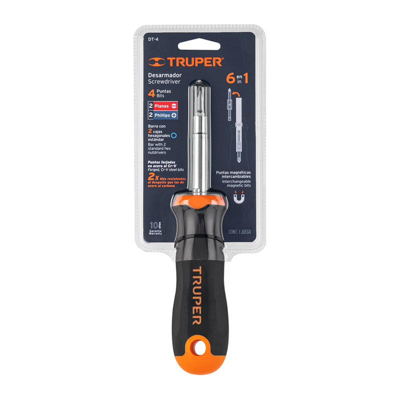 Desarmador 2 Puntas Dobles Y Barra Con 2 Cajas Hexagonales, Truper
