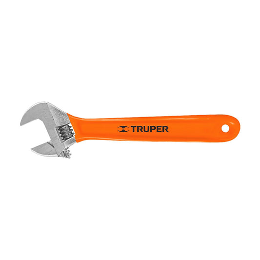 Llave Ajustable (Perico) 10" Cromada Mango De Pvc, Truper