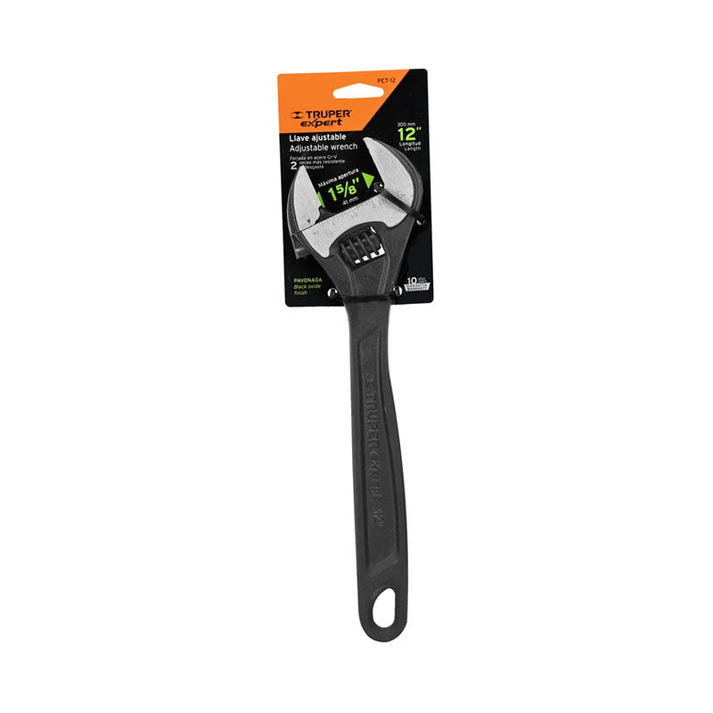 Llave Ajustable (Perico) 12" Profesional Pavonada, Expert