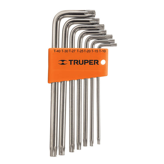 Juego De 7 Llaves Torx Largas Con Organizador, Truper