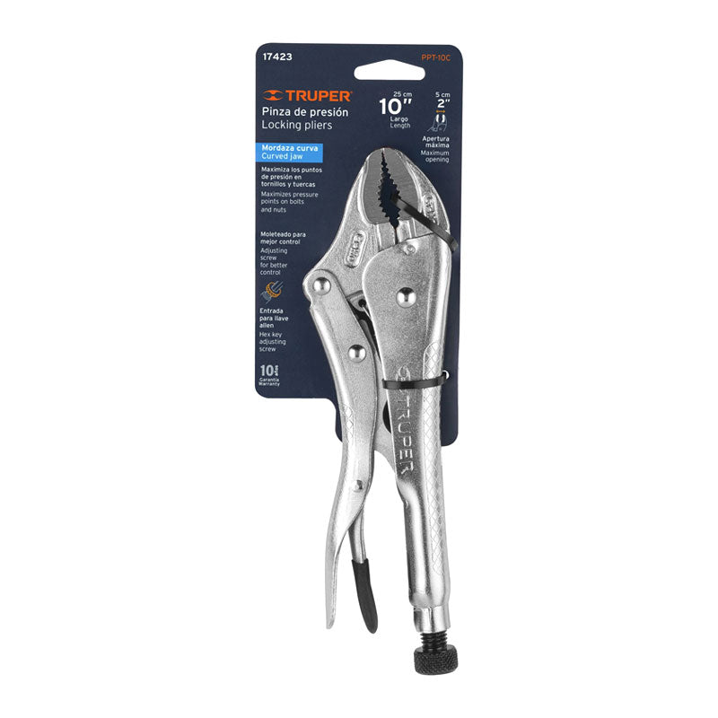 Pinza De Presión 10" Mordaza Curva, Truper
