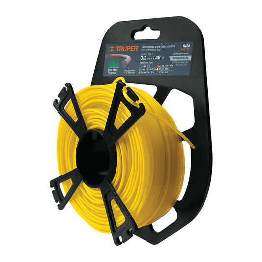 Rollo De Hilo Para Desbrozadora, 3.3 Mm X 48 M, Truper