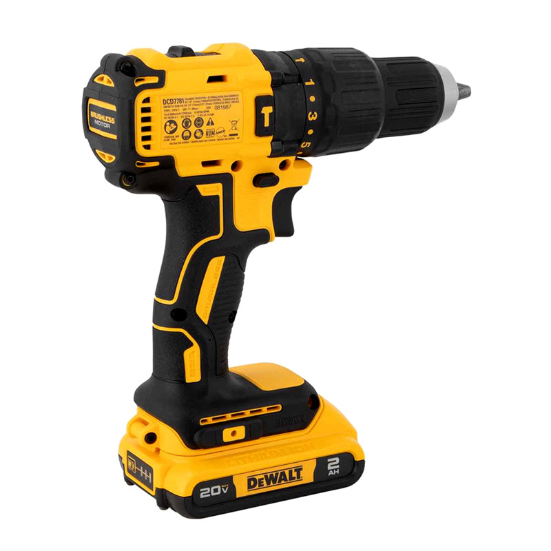 Taladro Percutor Atornillador De 1/2” Inalámbrico De 20V Max Dewalt Dcd7781D2B3