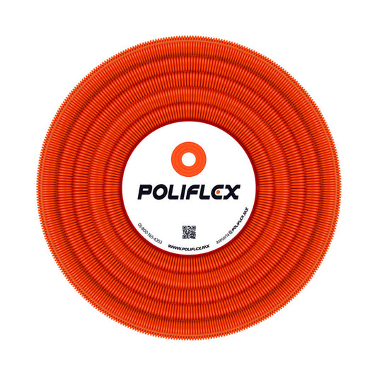 Tubo Conduit Poliflex Ligero 25Mm Naranja