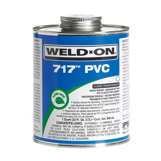 Pegamento Para Pvc De 1/2 Litro, 717 Weldon On