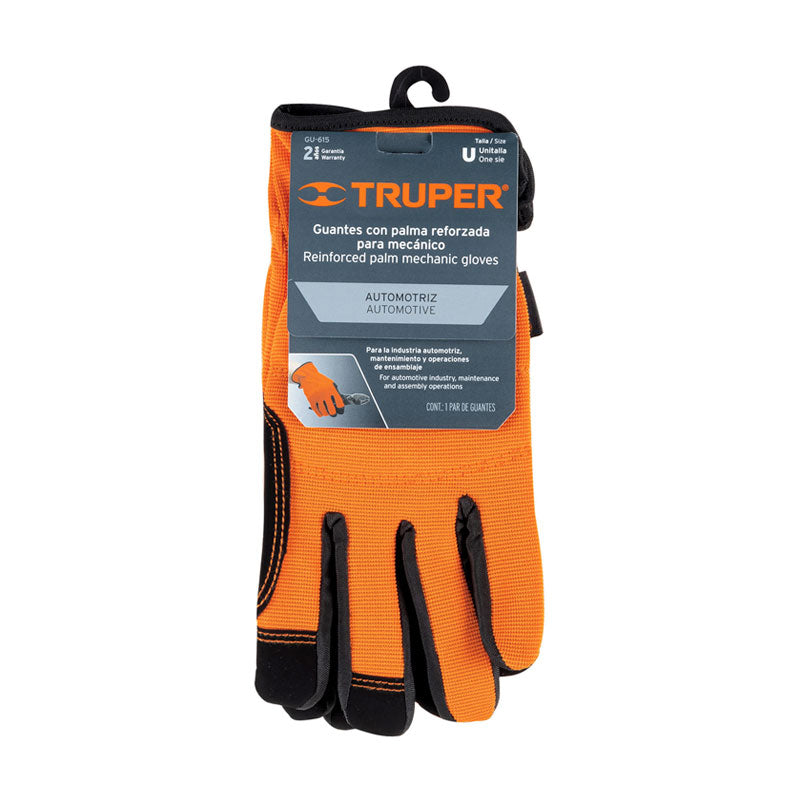 Guantes Para Mecánico, Palma Reforzada, Truper