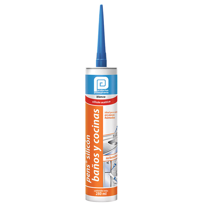 Pens Silicón Para Baños Y Cocinas Blanco De 280 Ml Pennsylvania