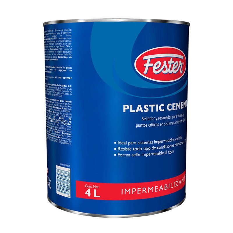 Fester Plastic Cement De 4 Litros - Tool Ferreterías / Ferretodo - Herramientas y material de construcción.