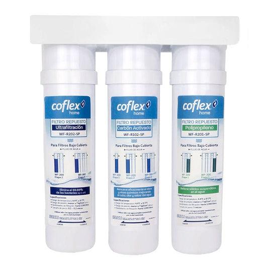 Filtro Para Agua Bajo Cubierta De 3 Etapas Wf300 Coflex - Tool Ferreterías / Ferretodo - Herramientas y material de construcción.