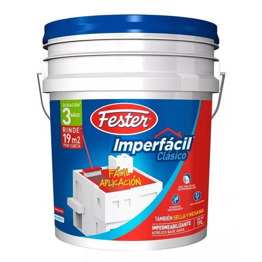 Imperfacil Clásico Color Terracota De 3 Años, Cubeta De 19 Litros - Tool Ferreterías / Ferretodo - Herramientas y material de construcción.