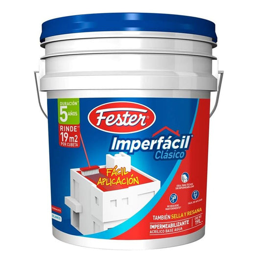 Imperfacil Clásico Color Terracota De 5 Años, Cubeta De 19 Litros - Tool Ferreterías / Ferretodo - Herramientas y material de construcción.