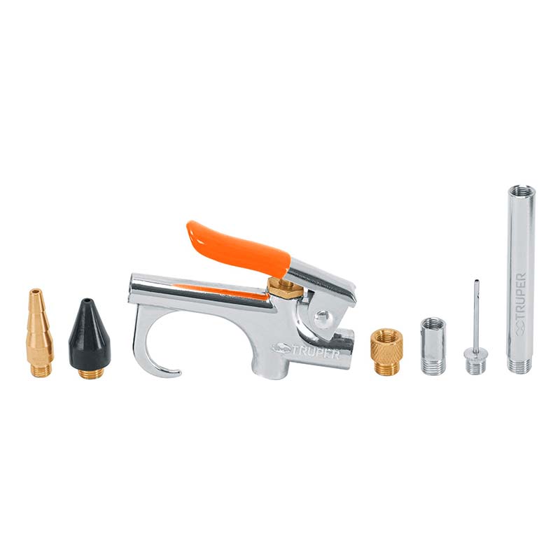 Juego De Pistola Sopleteadora Con 2 Boquillas Y 4 Accesorios 19078, Truper - Tool Ferreterías / Ferretodo - Herramientas y material de construcción.