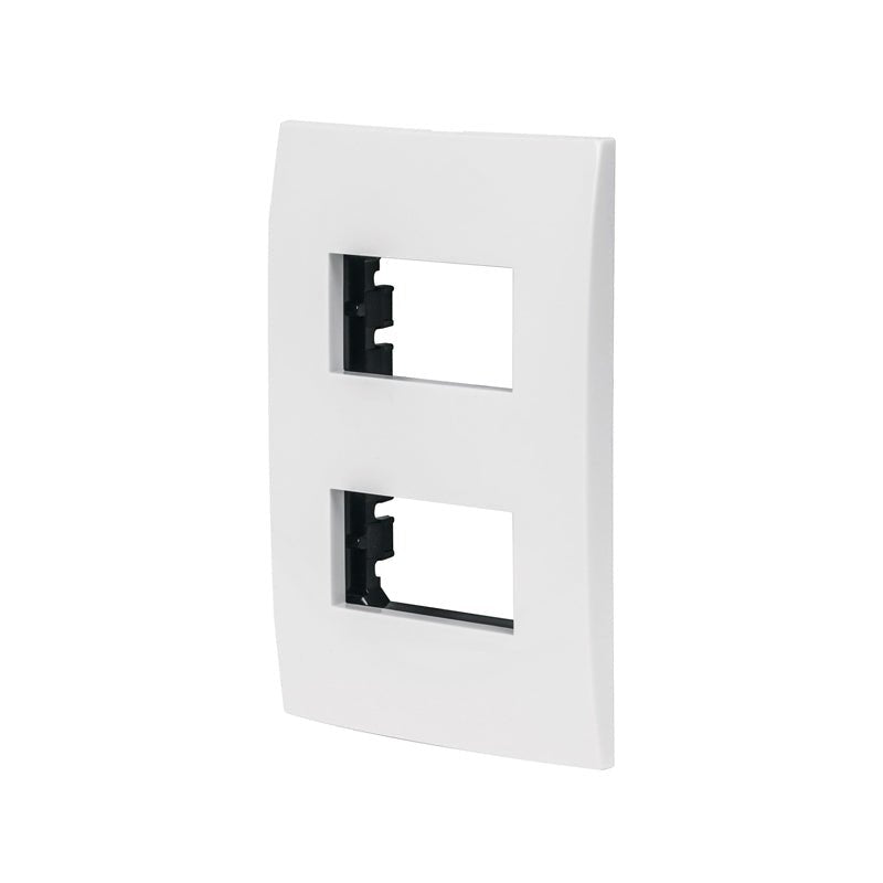 Placa 2 Módulos De Abs Línea Oslo Color Blanco Volteck - Tool Ferreterías / Ferretodo - Herramientas y material de construcción.