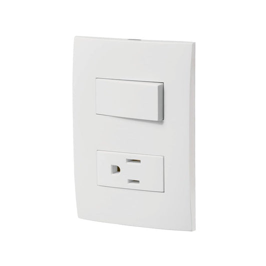 Placa Armada Contacto E Interruptor Línea Oslo Blanco Volteck - Tool Ferreterías / Ferretodo - Herramientas y material de construcción.