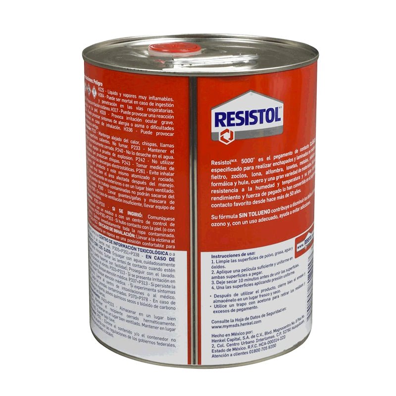 Resistol 5000 Pegamento De Contacto Henkel De 4 Litros - Tool Ferreterías / Ferretodo - Herramientas y material de construcción.