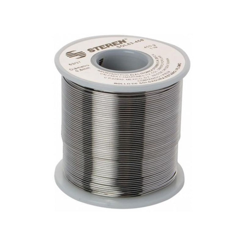 Rollo De 450 Gramos De Soldadura Con Aleación Estaño/Plomo (63/37) Steren - Tool Ferreterías / Ferretodo - Herramientas y material de construcción.