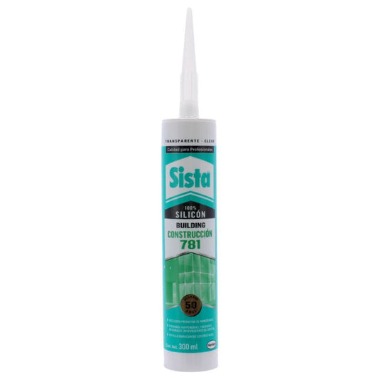 Silicón Sista 781 Para Construcción Color Transparente De 300 Ml - Tool Ferreterías / Ferretodo - Herramientas y material de construcción.