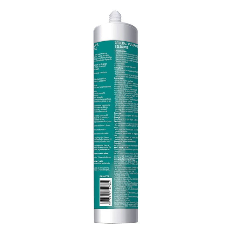 Silicón Sista F109 Uso General Color Blanco De 300 Ml - Tool Ferreterías / Ferretodo - Herramientas y material de construcción.